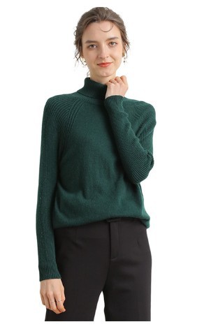 Suéter de cuello alto para mujer, estilo otoño-invierno, grueso, ajustado, adelgazante, jersey corto de punto, lana fina.