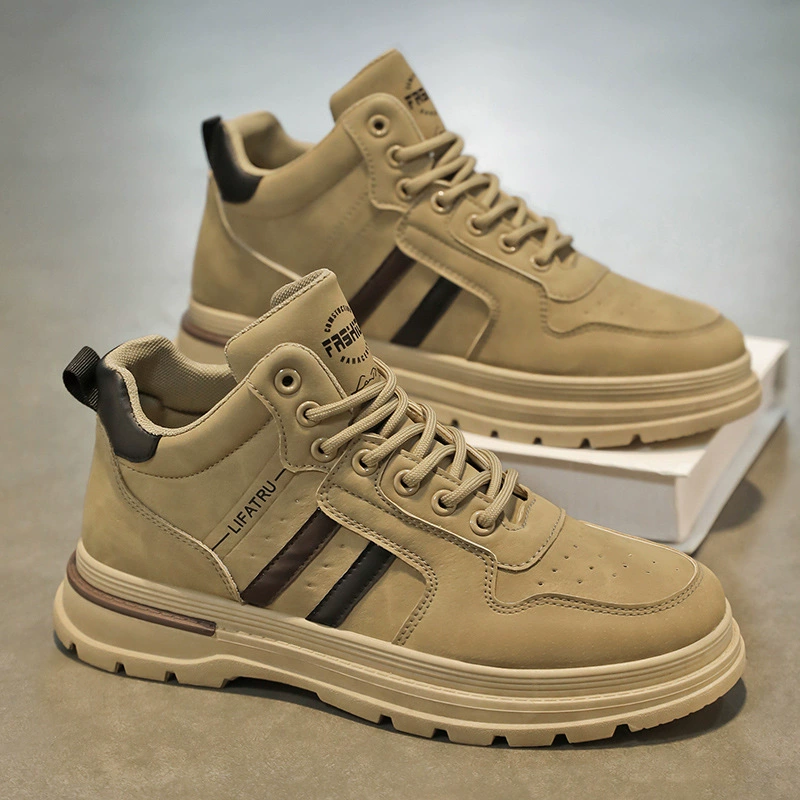 Осенняя мужская обувь новая высокая одежда обувь мужская модная дикая строительная площадка для работы противоскользящая спортивная повседневная обувь