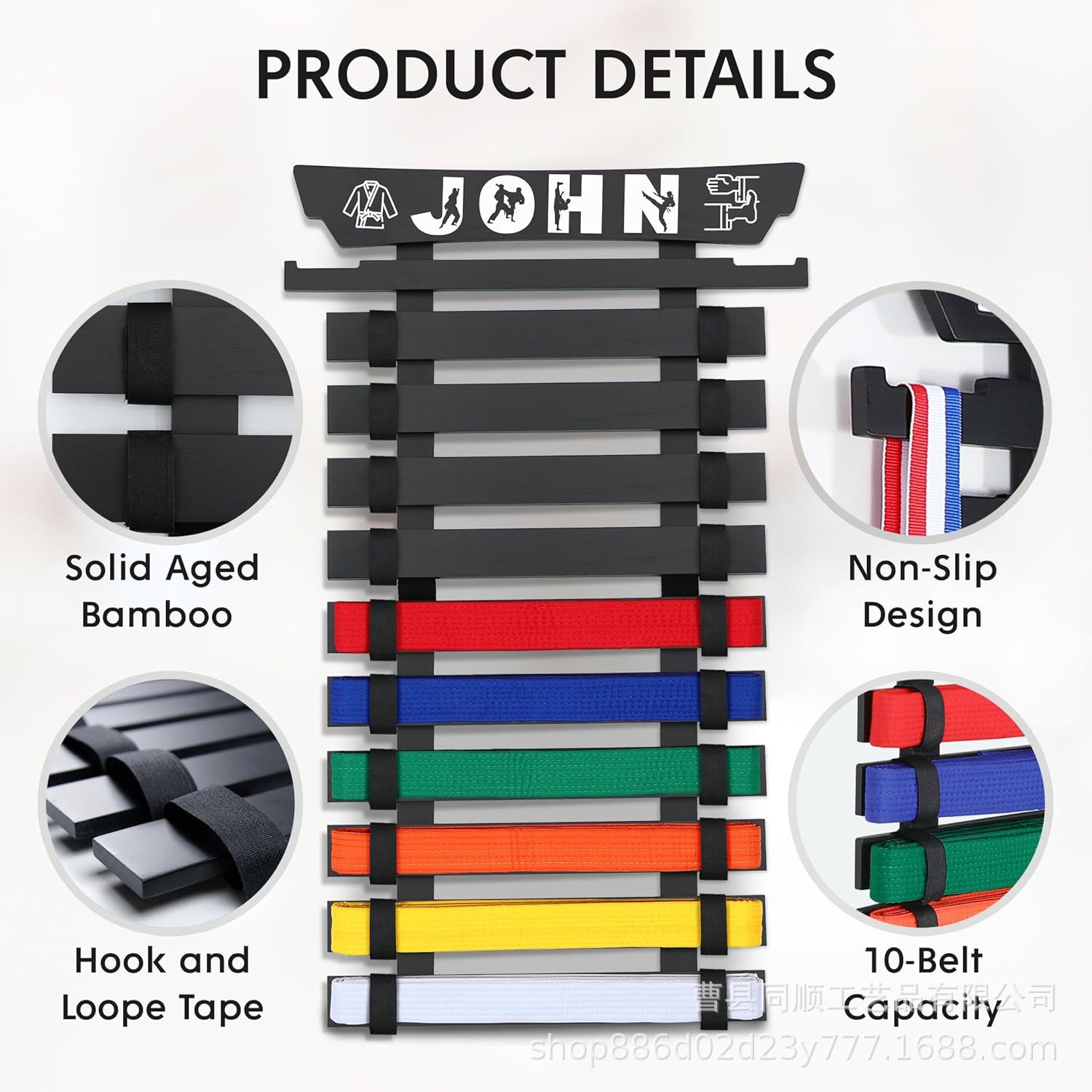 Taekwondo Belt Display Rack, Belt Hanger, Karate Martial Arts Promotion Belt Rack, Belt Display Rack, Belt Rack