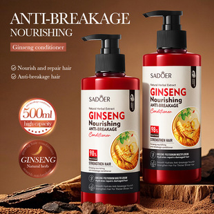 Full English Sadoer Ginseng and Polygonum Multiflorum Nourishing Anti-Breakage Conditioner Fluffy Conditioner Cross-Border Foreign Trade Wholesale