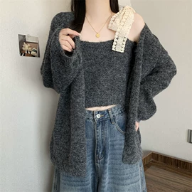 女式针织衫;毛衣;时尚休闲套装
