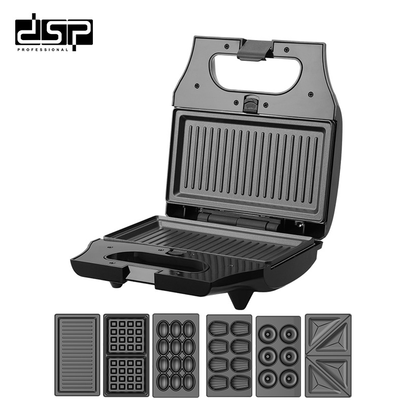 Dsp/Dansong Sandwich Breakfast Machine Home Multifunctional Six-In-One Waffle Light Food Machine Small Bread Machine