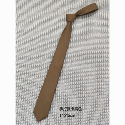 Coffee Khaki Retro Brown No Iron Tie for Men and Women, JK Japanese School Style Collar Shirt with Hong Kong Style