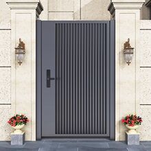 百叶门不锈钢新款别墅大门户外铝合金庭院门双开门花园栅栏门单
