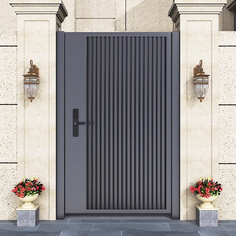 百叶门不锈钢新款别墅大门户外铝合金庭院门双开门花园栅栏门单