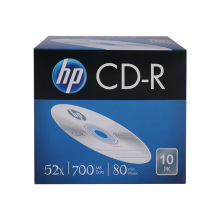 惠普（HP） CD-R 光盘/刻录盘 空白光盘 52速700MB 单片盒装10片