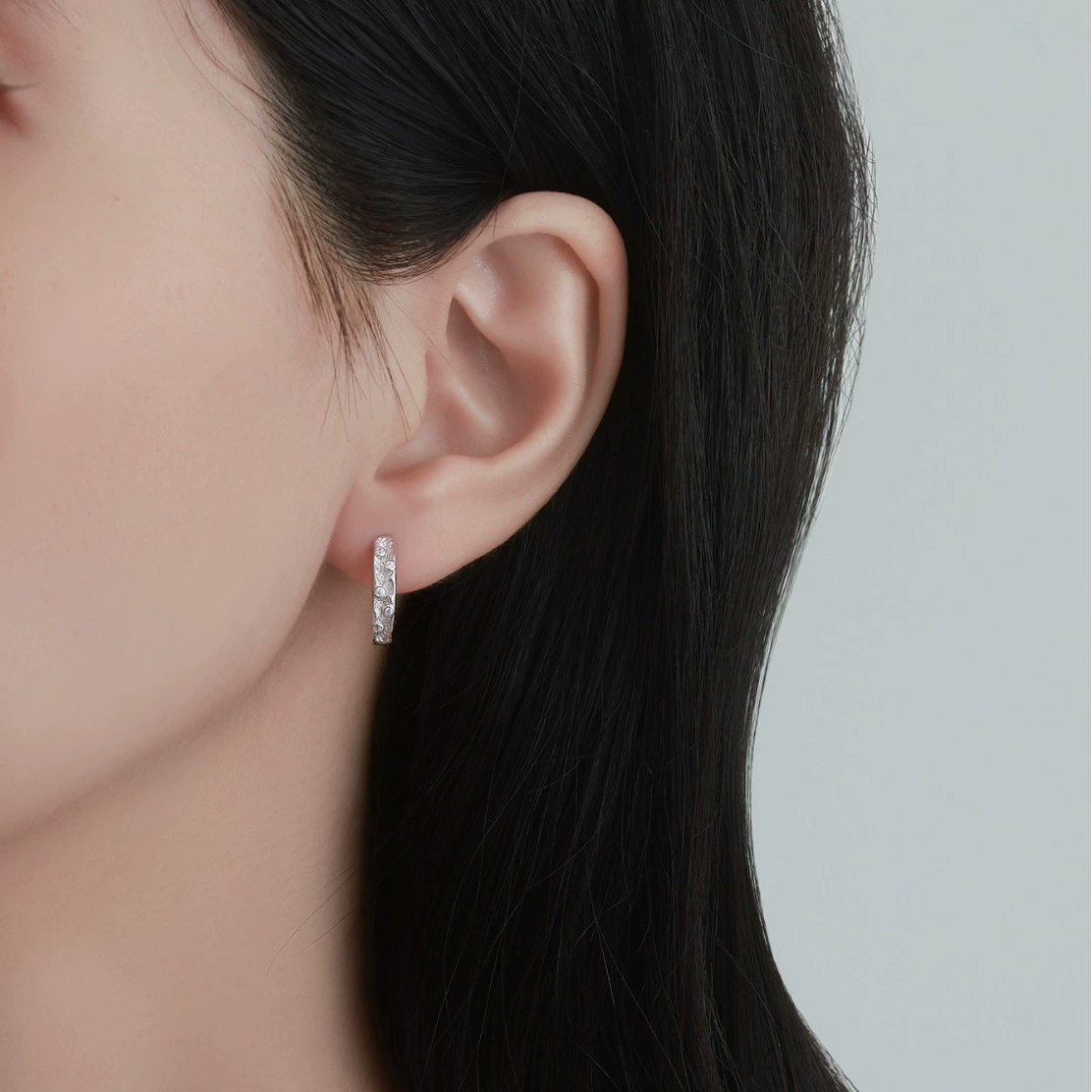 Серьги, корейский стиль, серебро 925 пробы, интернет-знаменитость