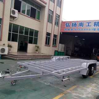 4吨骨架式拖车底盘 全挂型平板车 南工集装箱式全挂车