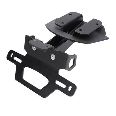 Suitable for Excelle 800Rally modified short tail license plate frame motorcycle license plate frame light tail fender license plate frame accessories (License plate holder/license plate holder) - 800-pull-short-tail-black