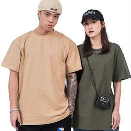 American Style Heavy Shoulder Round Neck Blank White TShirt