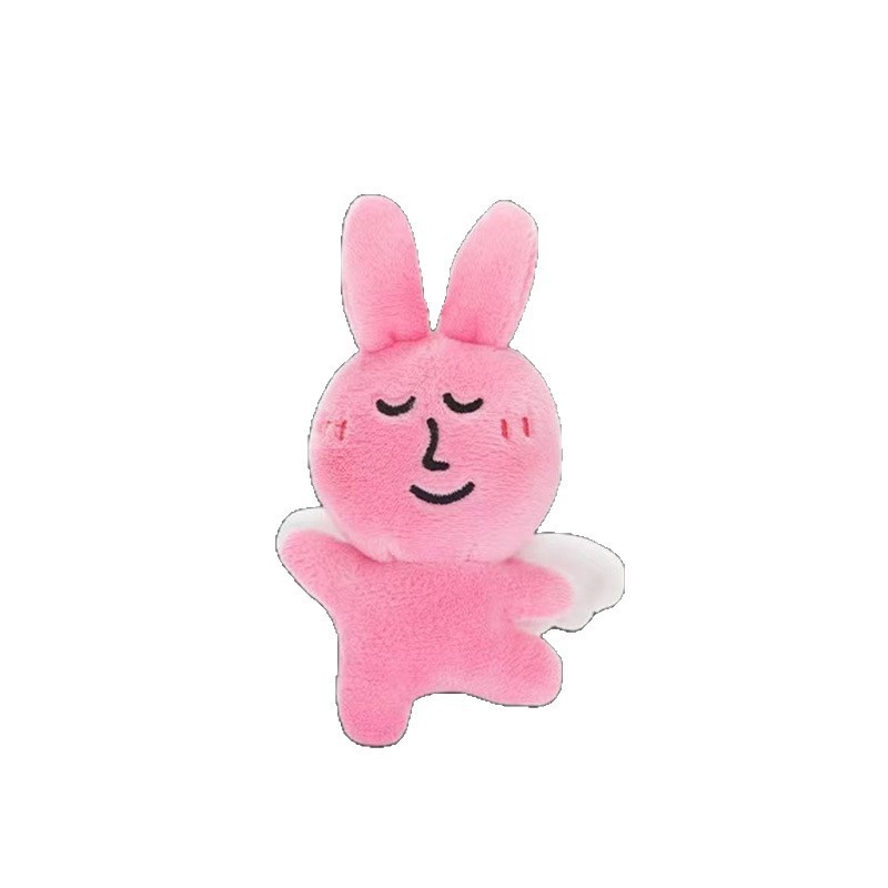ピンクウサギぬいぐるみペンダント漫画かわいい天使人形人形バッグペンダントキーホルダーガールギフト|undefined