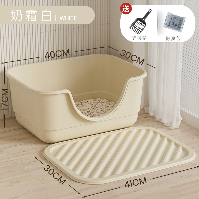 特大猫トイレ、半密閉型大型猫トイレ、特大飛沫防止巨大猫トイレ、ペット用品|undefined