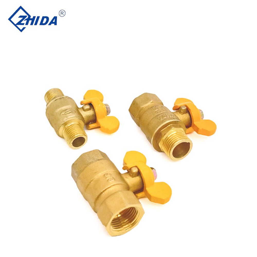 3YV54TF1加厚4分内外丝碟柄铜球阀2分3分DN15蝴蝶柄直通阀 气阀