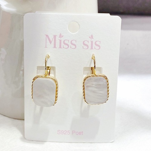 Earring Hook Card with C-Ring Accessory Packaging Card Plastic Bend Hook Sticker LOGO Foil Pink Gold