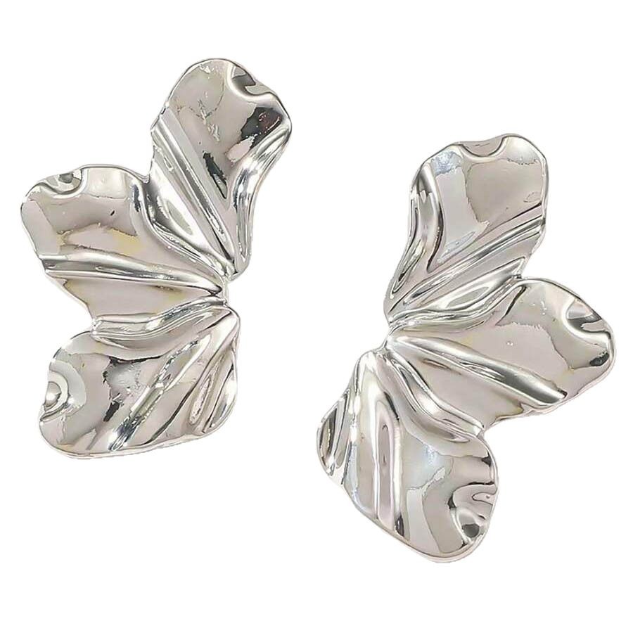 Vintage Leaf Stud Earrings For Women In Titanium Steel_voghion.com