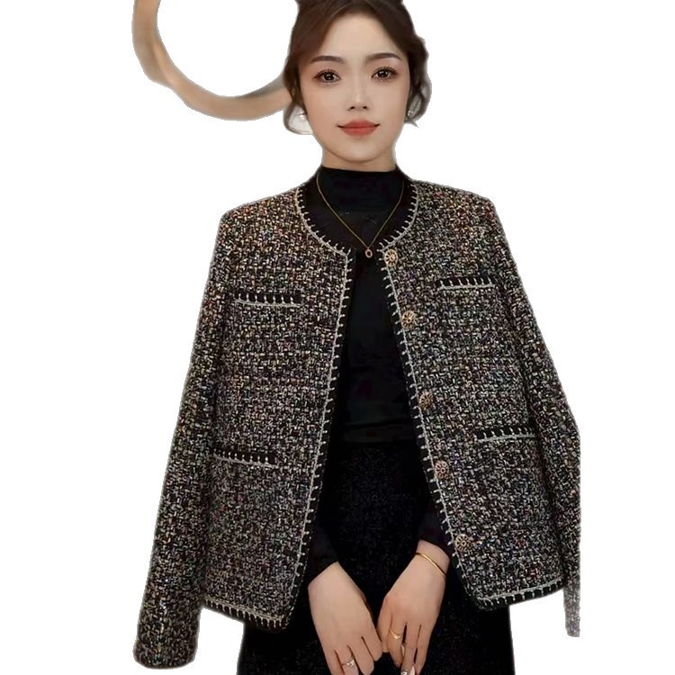 一件代发网红爆款时尚气质小香风外套2025秋季新款百搭减龄上衣女|undefined