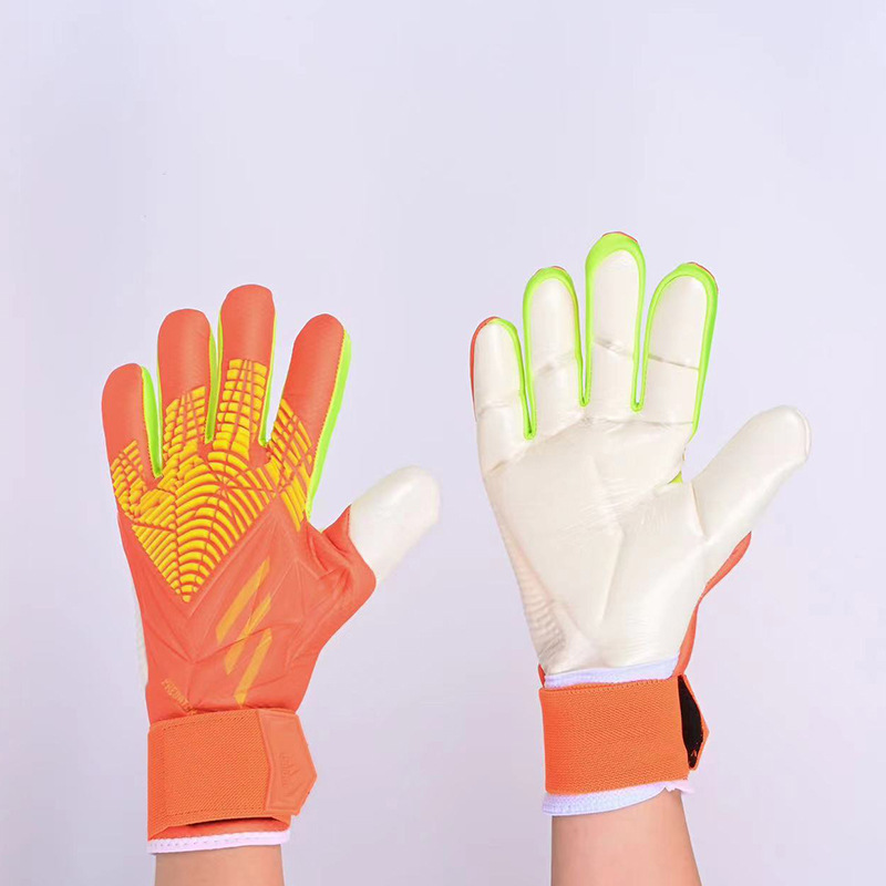 Guantes de portero de fútbol, guantes de látex antideslizantes gruesos para adultos y niños, guantes protectores de entrenamiento de fútbol