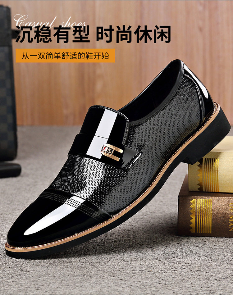 Giày da nam cao cấp mũi nhọn gót thấp 1–3 cm kiểu Anh, giày công sở trang trọng — WZ56 màu nâu, WZ56 màu đen chi tiết 1