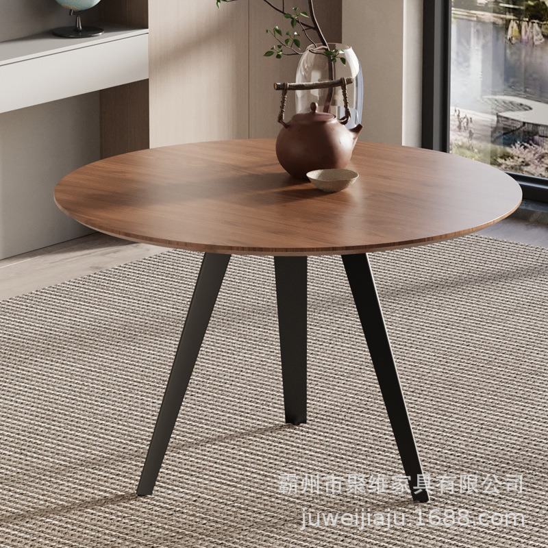Mesa casual nórdica simple y moderna mesa de comedor casera de café mesa redonda mesa de negociación