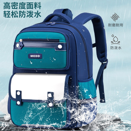 New primary school student schoolbag British style burden-reducing spine protection waterproof lightweight large-capacity children's backpack for grades 1-6