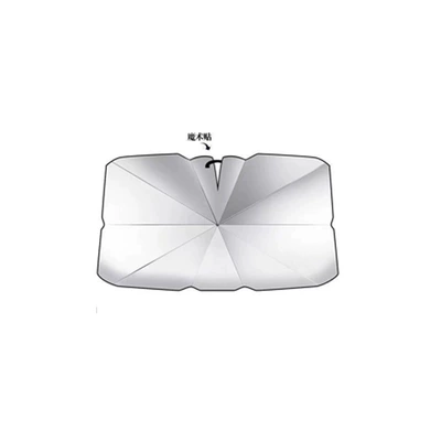 Sun shade silver-coated, thickened, sun protection - open-ended-titanium-silver-small-size