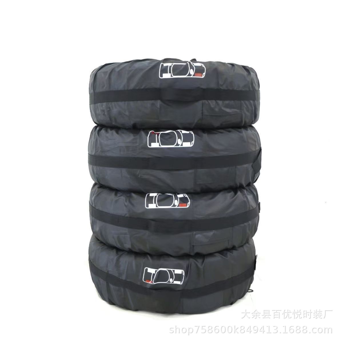 Factory Direct Sales 210D Oxford Cloth Adjustable Car Tire Cover Snow Tire Bag Spare Tire Cover Sun Protection Dust Cover
