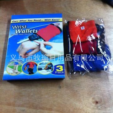 Wristwallets running non-mobile phone sports arm bag wrist bag coin key card holder storage sweat-wiping wristband
