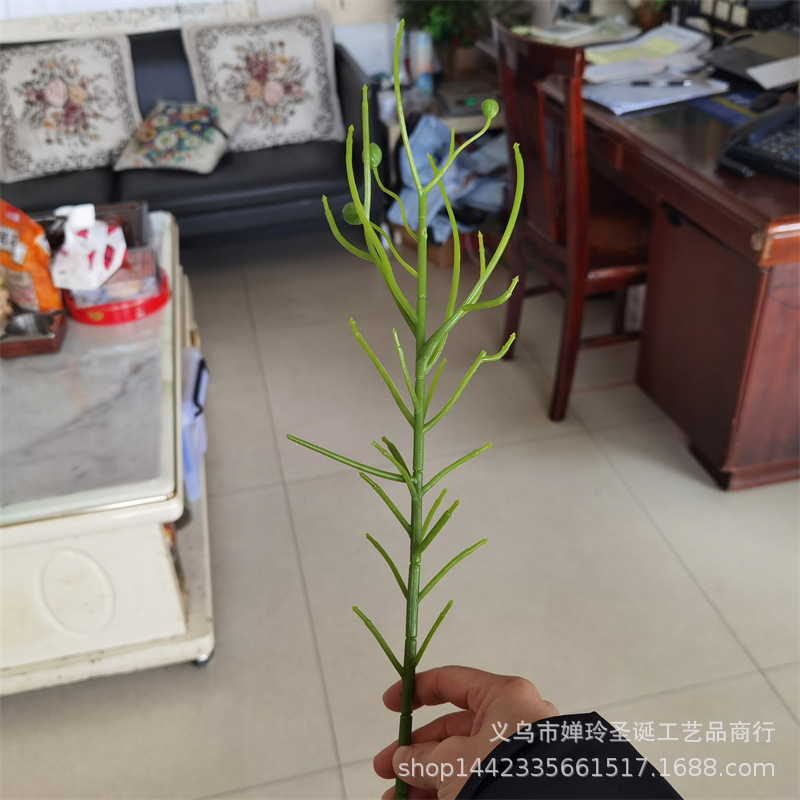 仿真植物仿真花枝配件 49CM23目单支花杆 仿真花枝头杆子大量批发