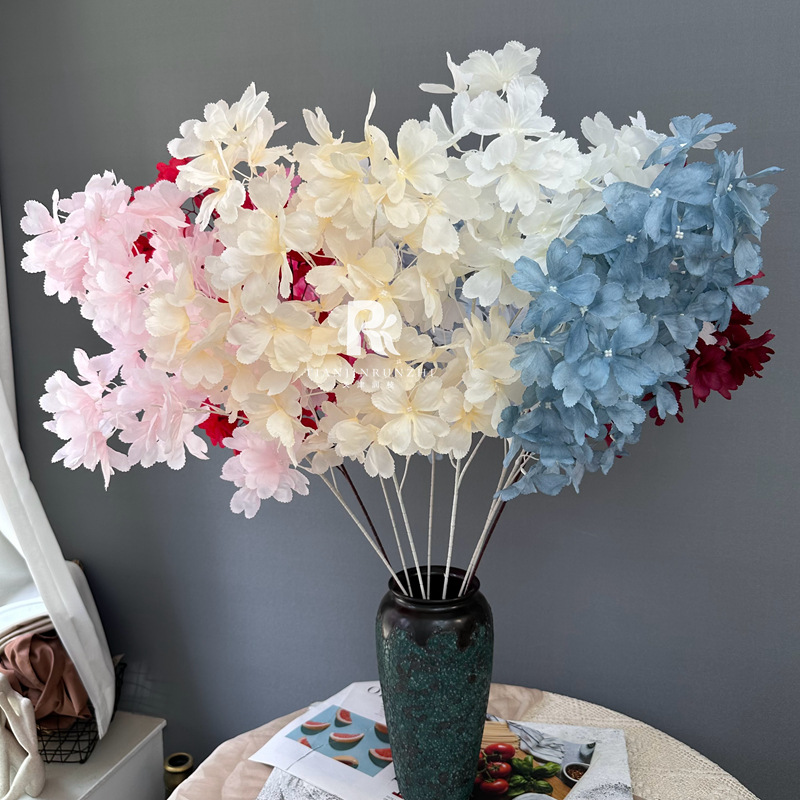 仿真4叉四葉草假花雞蛋花婚慶裝飾花婚禮堂吊頂路引插花布置櫻花