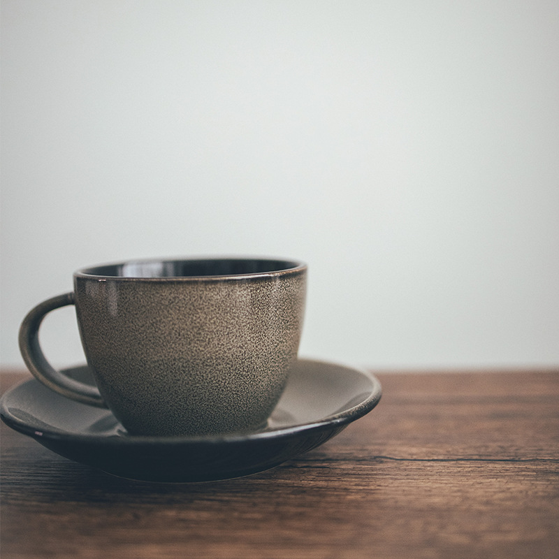 LZ vintage horno de esmalte de la tarde taza de té café latte de alta apariencia Garland Taza taza de café de cerámica y platillo traje