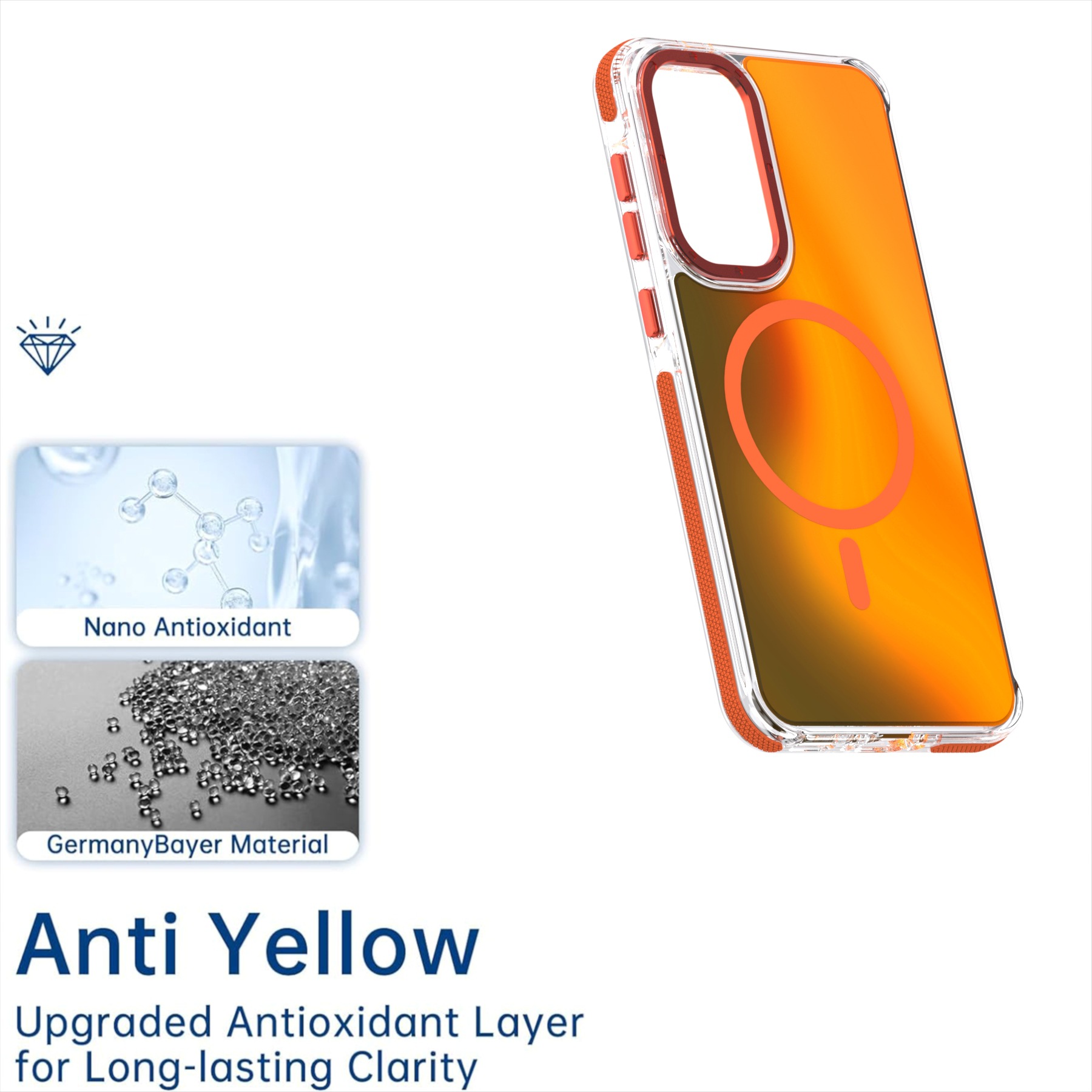 Aplicable a Samsung SAM A17 caja de teléfono móvil color camaleón absorción magnética SAM A56 cubierta acrílica de alta permeabilidad