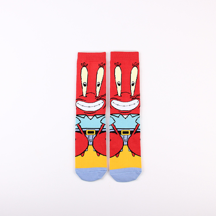 Dibujos animados de dibujos animados Calcetines de dibujos animados deportes casuales jacquard pareja de algodón de mujer calcetines de media pantorrilla calcetines de moda medias de hombre