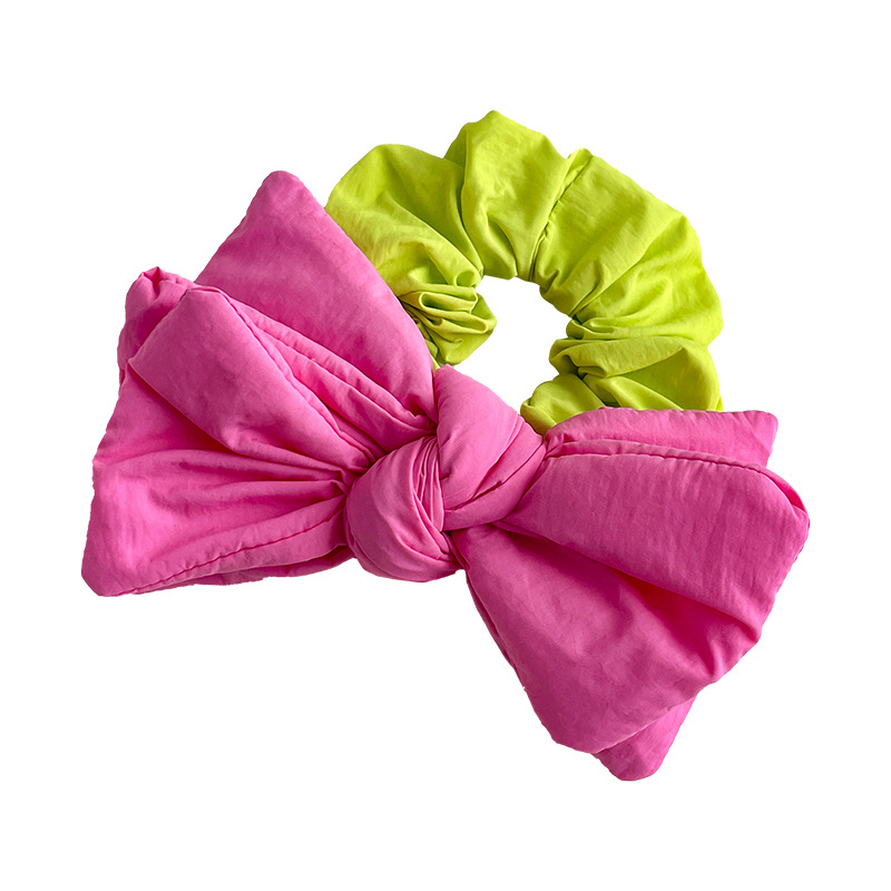 Niños arco a cuadrícula anillo de cabello intestino grueso chica atada cuerda de cabello correa otoño invierno lindo dibujos animados cuerda de caballo