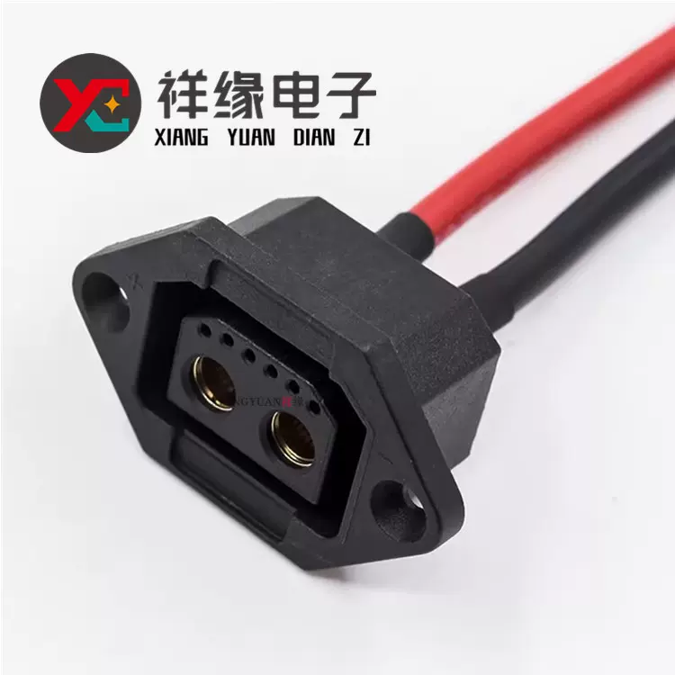 供应电源插头插座 2+6品字头头线 2+4电动车换电柜专线锂电池