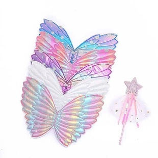 Little Princess Butterfly Angel Wings Halloween Elf Wings Holiday Party Prom Show Dress Up Accessories