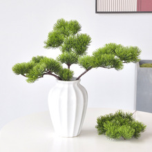 仿真美人松树枝绿植造景迎客松树枝微景观假植物仿真美人松针绿植