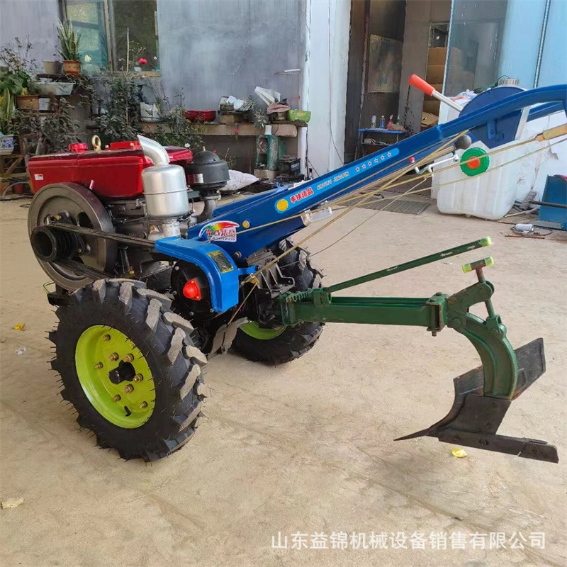 12 Horsepower Hand-Held Tractor, Agricultural Trenching Rotary Tiller, Mountain Orchard Trenching and Fertilization All-In-One Machine