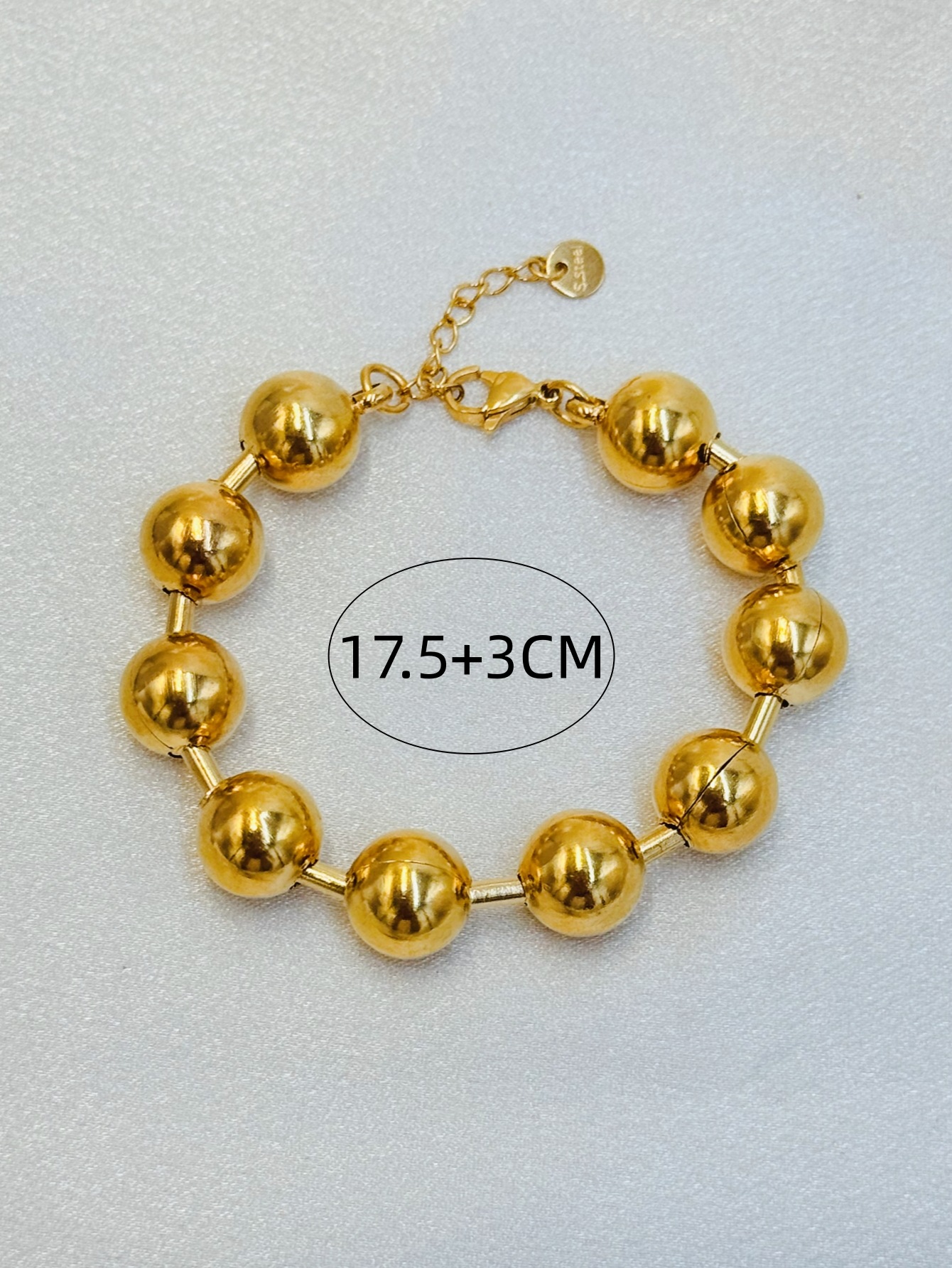 304 Stainless Steel Material Vacation Classic Style Solid Color 304 Stainless Steel Ball Chain Bracelets In Bulk