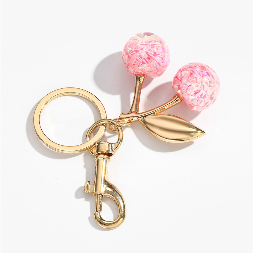 30g Weight Keychain Classification 1 Piece Quantity Casual, Daily Occasion Alloy, Resin Material Cherry Pattern Unisex Gender Sweet Style Sweet Cherry Alloy Resin Unisex Keychain 5