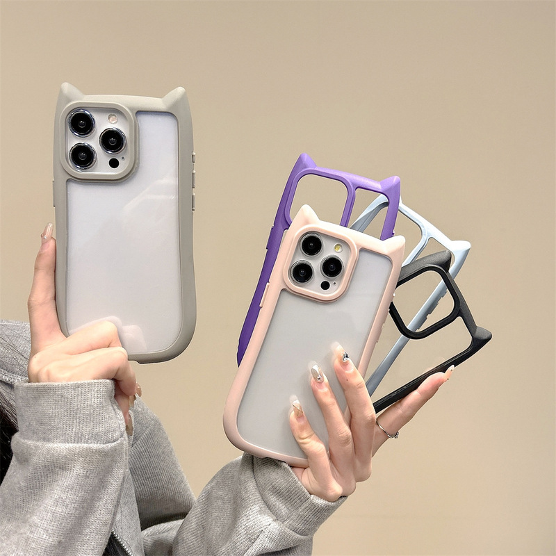 Cat ear phone case for iphone15 14 13 12 11 mini plus pro max trend Cat ear phone case for iphone15 14 13 12 11 mini plus pro max trend