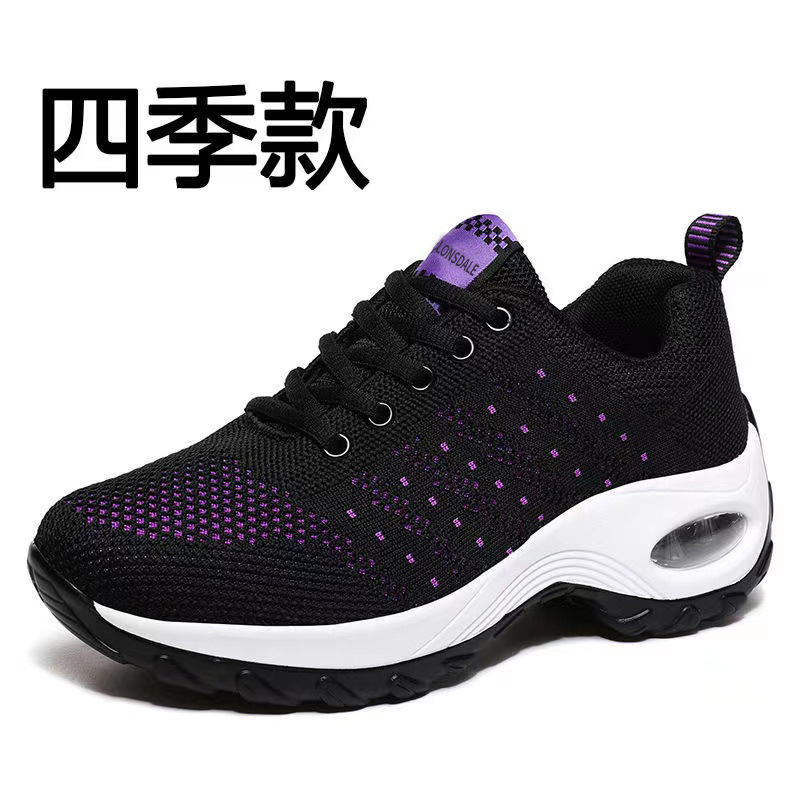 2023 otoño nuevo estilo malla transpirable zapatos casuales zapatos de mujer suela suave cómodos zapatos de madre zapatos de baile cuadrados zapatos para caminar mujeres