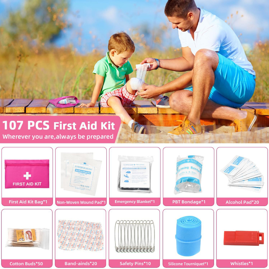 Emergency rescue kit for vehicles, self-driving tours, outdoor self-help equipment, and emergency first-aid repair tool box
