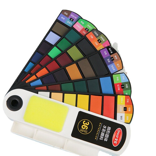 Master 10502 watercolor paint beginner art gouache solid pigment set fan-shaped solid watercolor paint