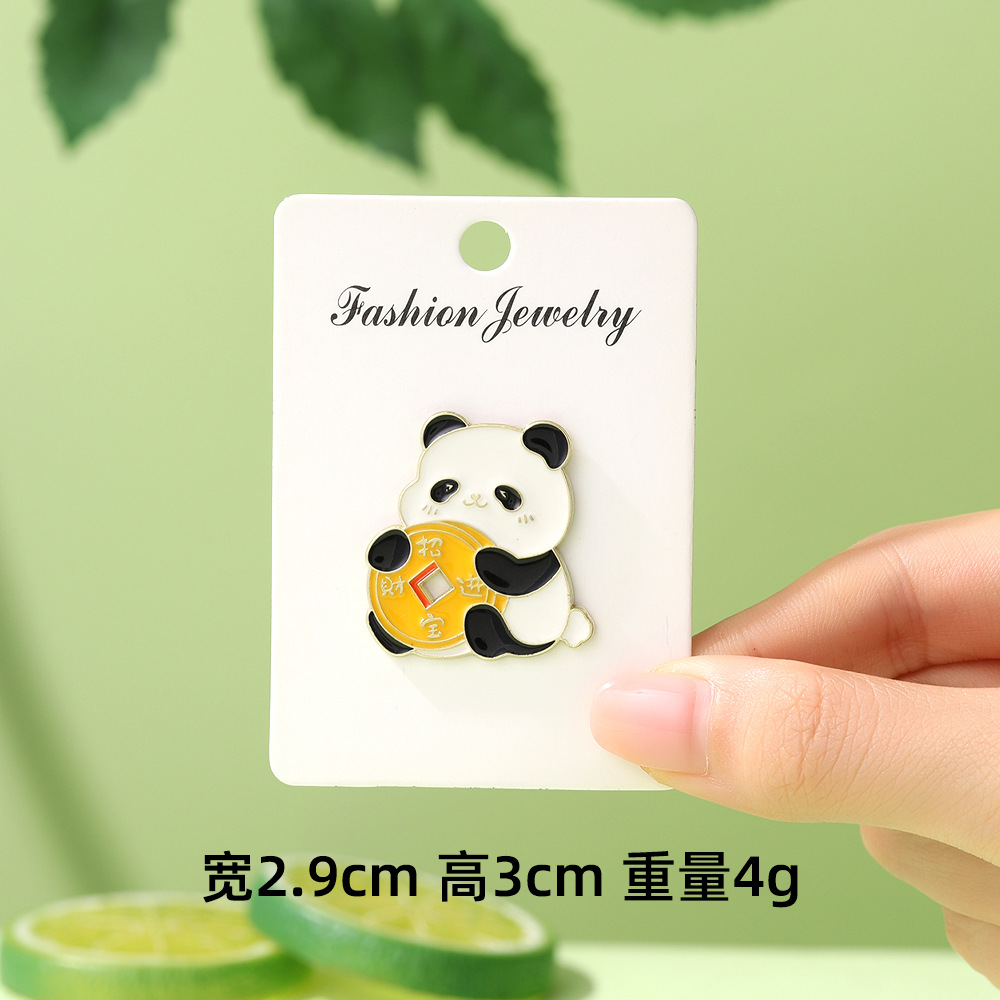 Dibujos animados lindo panda flor flor broche colección de la familia panda animal metal insignia accesorios de ropa para niños regalos