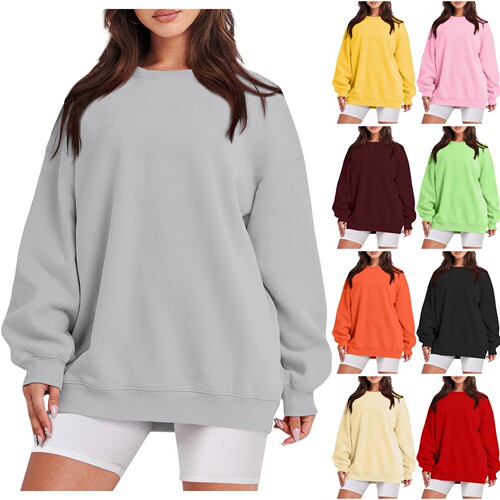 2025 Ladies Round Neck Casual Fashion Long Sleeve O-Neck T-Shirt