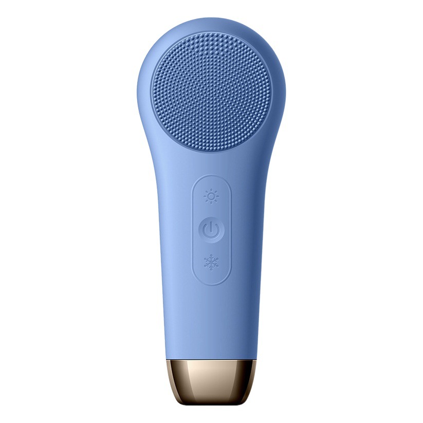 Cross-Border Electric Face Wash Brush Hot and Cold Compress Silicone Waterproof Vibration Face Wash Instrument Pore Cleaning Blackhead Removal Skin Rejuvenation Cleansing