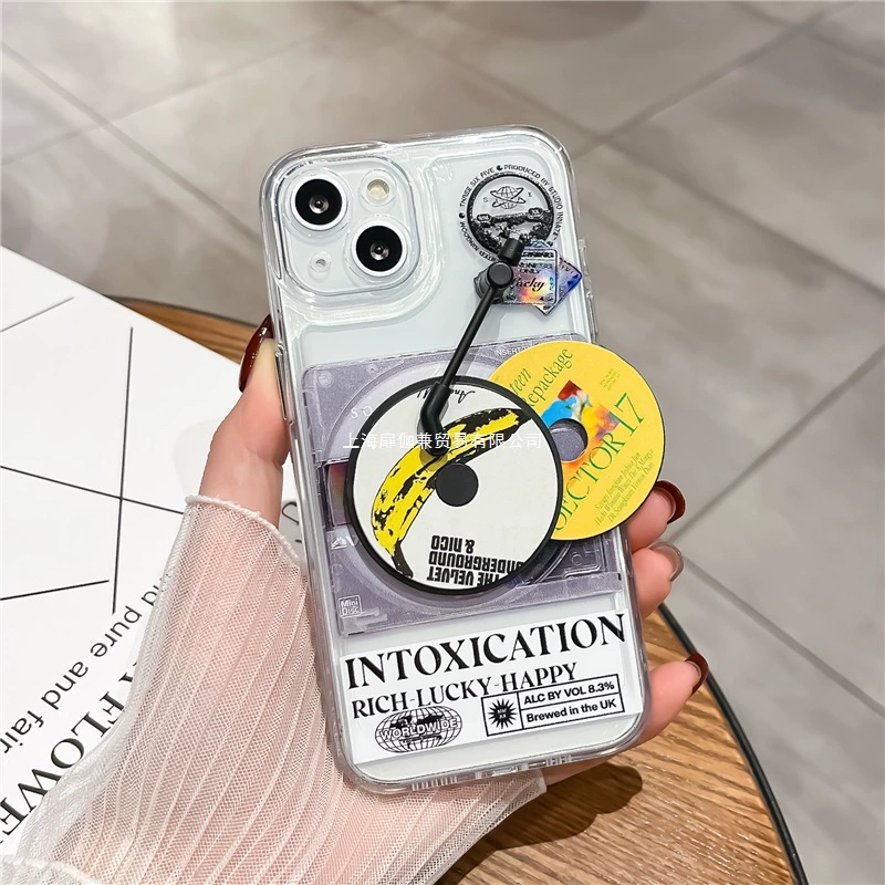 Персонализированный вращающийся CD-диск для чехла Apple 15, подходит для iPhone 13, новый iPhone 16 Pro Max, ретро-стиль, легкий.