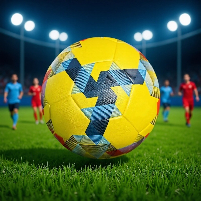 Cross-Border No. 5 Football with Colorful Printing, Pu Personalized Design, Direct Factory Wholesale, Suitable for Youth Training and Competition, Adult Ball