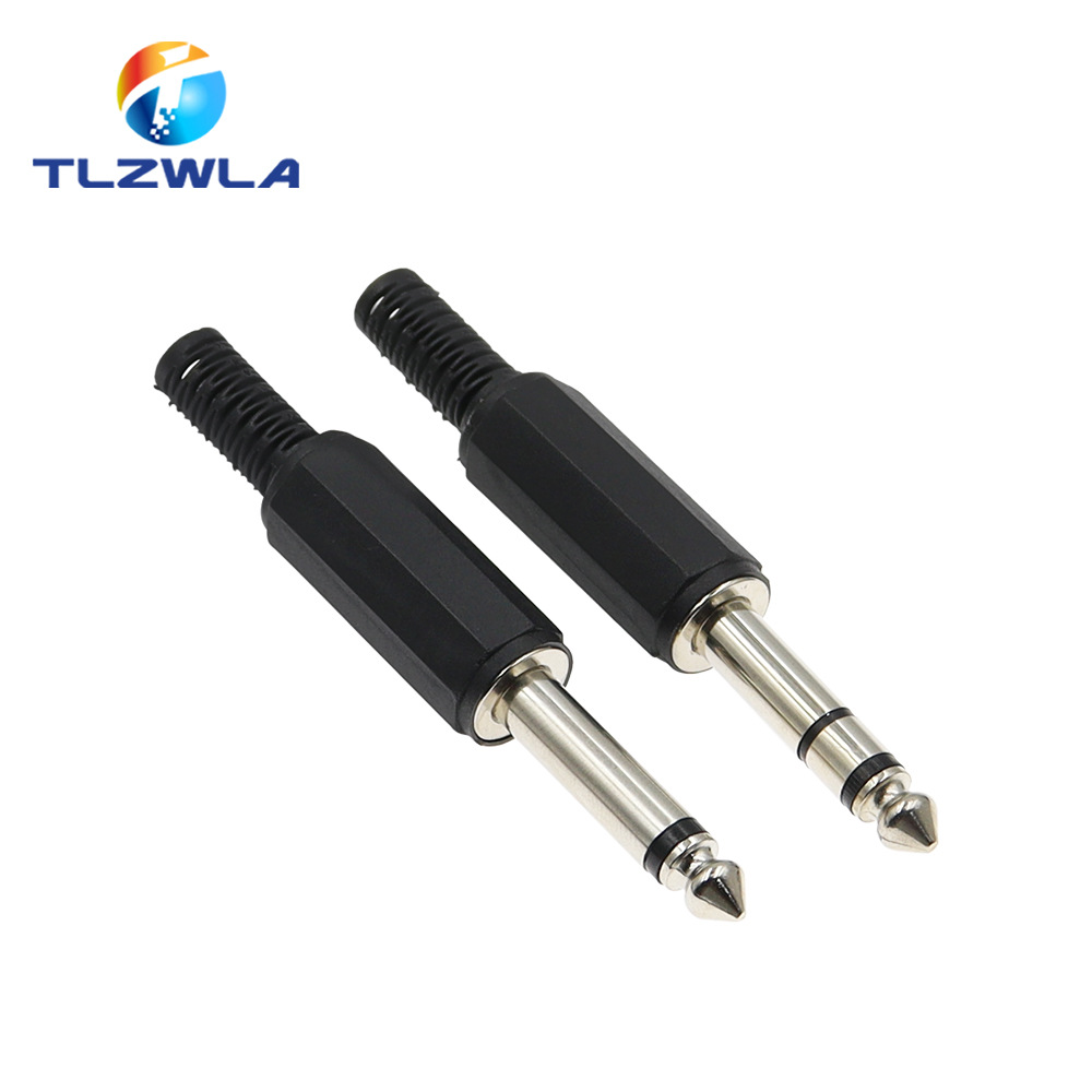 6.35 Enchufe de 2 secciones / 3 secciones Mono / Dual 6.3 enchufe de audio 6.5mm enchufe de cable image 5