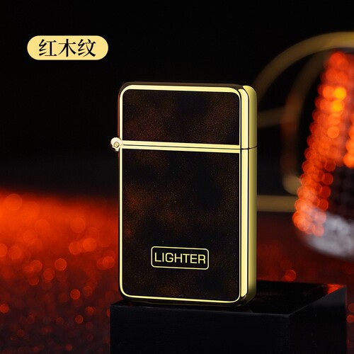 863 Ultra-thin Advertising Gift Windproof Red Fire Starter with Metal Body and Personalized Patterns/Corporate LOGO Customization